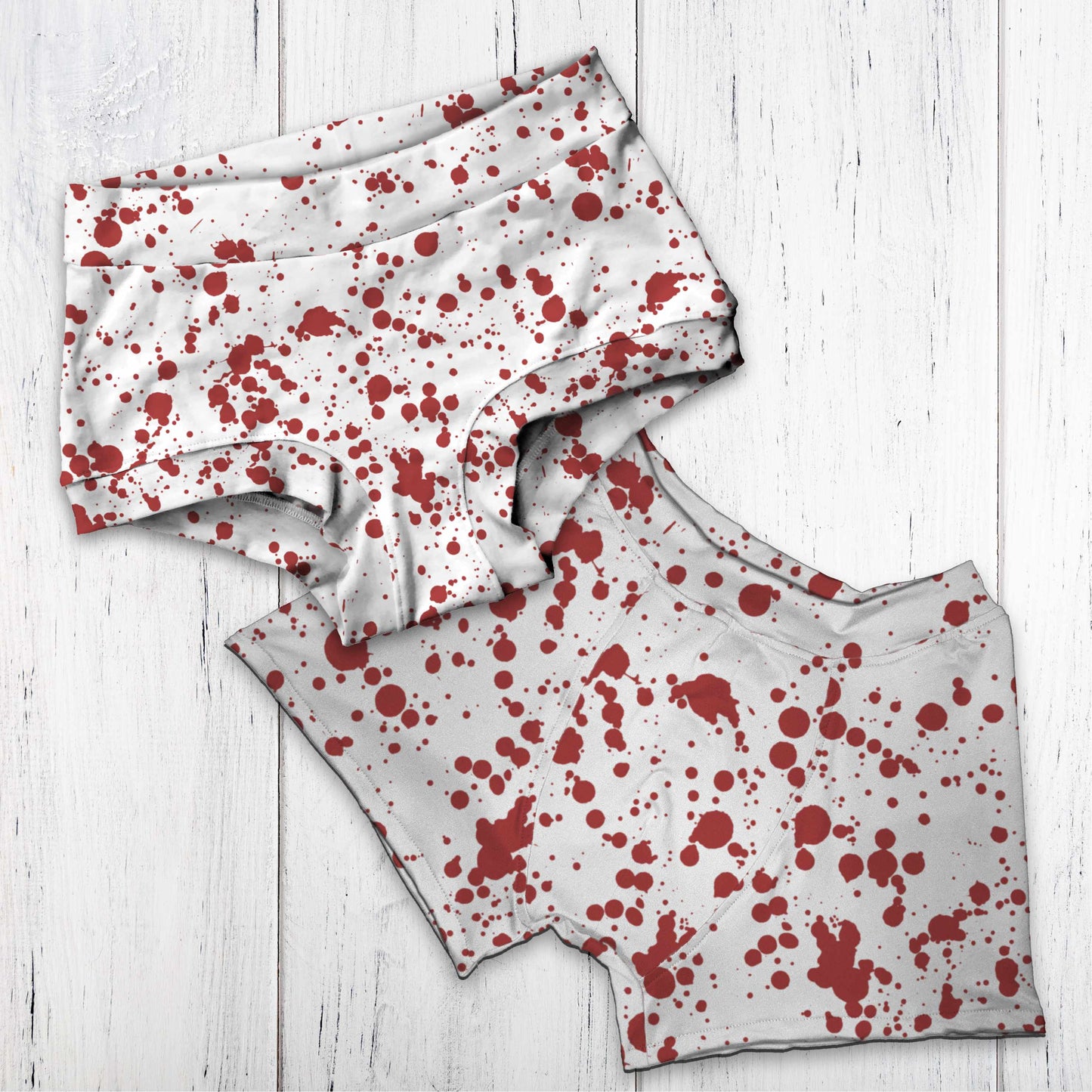 Bloodsplatter on white