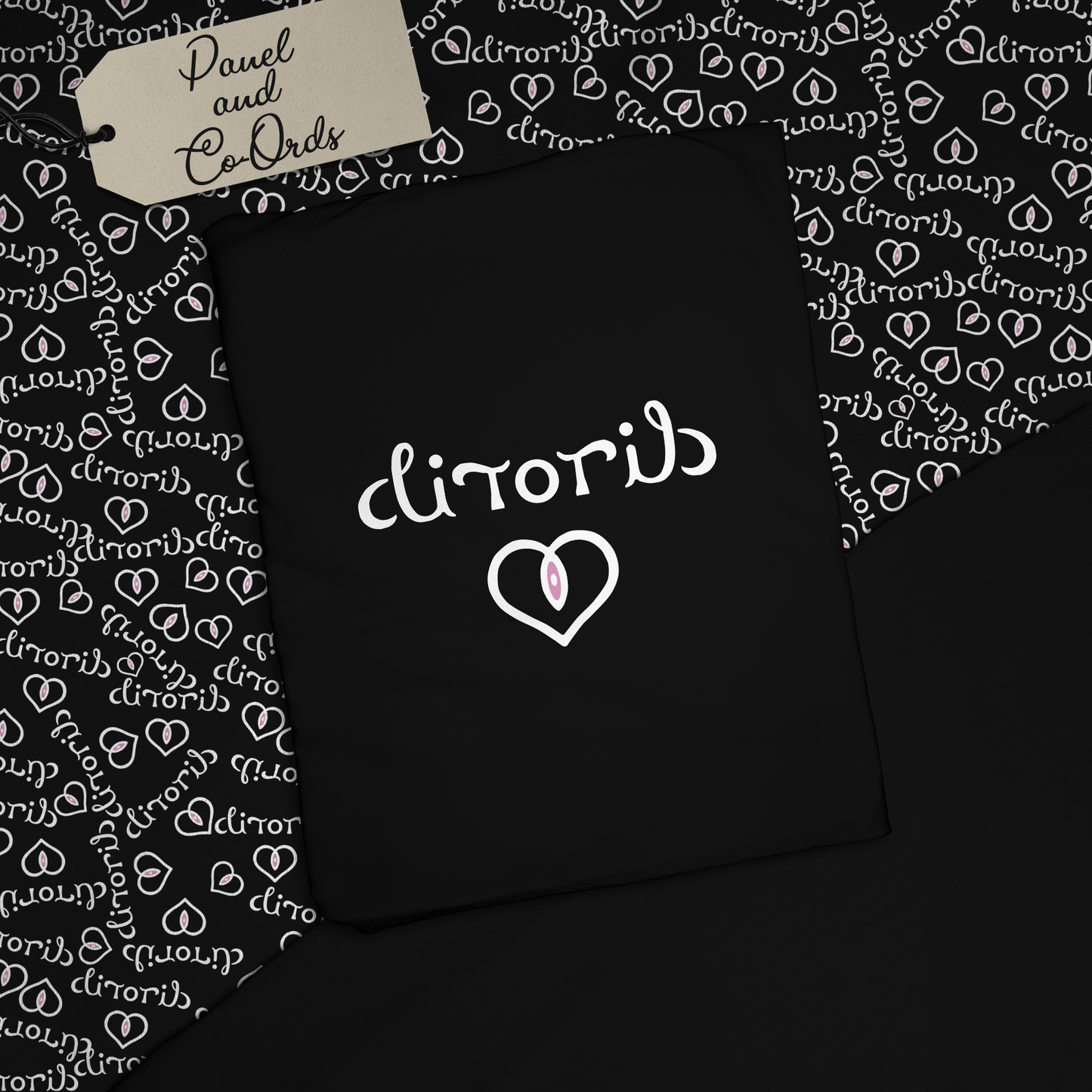 Clitoris ambigram print wht