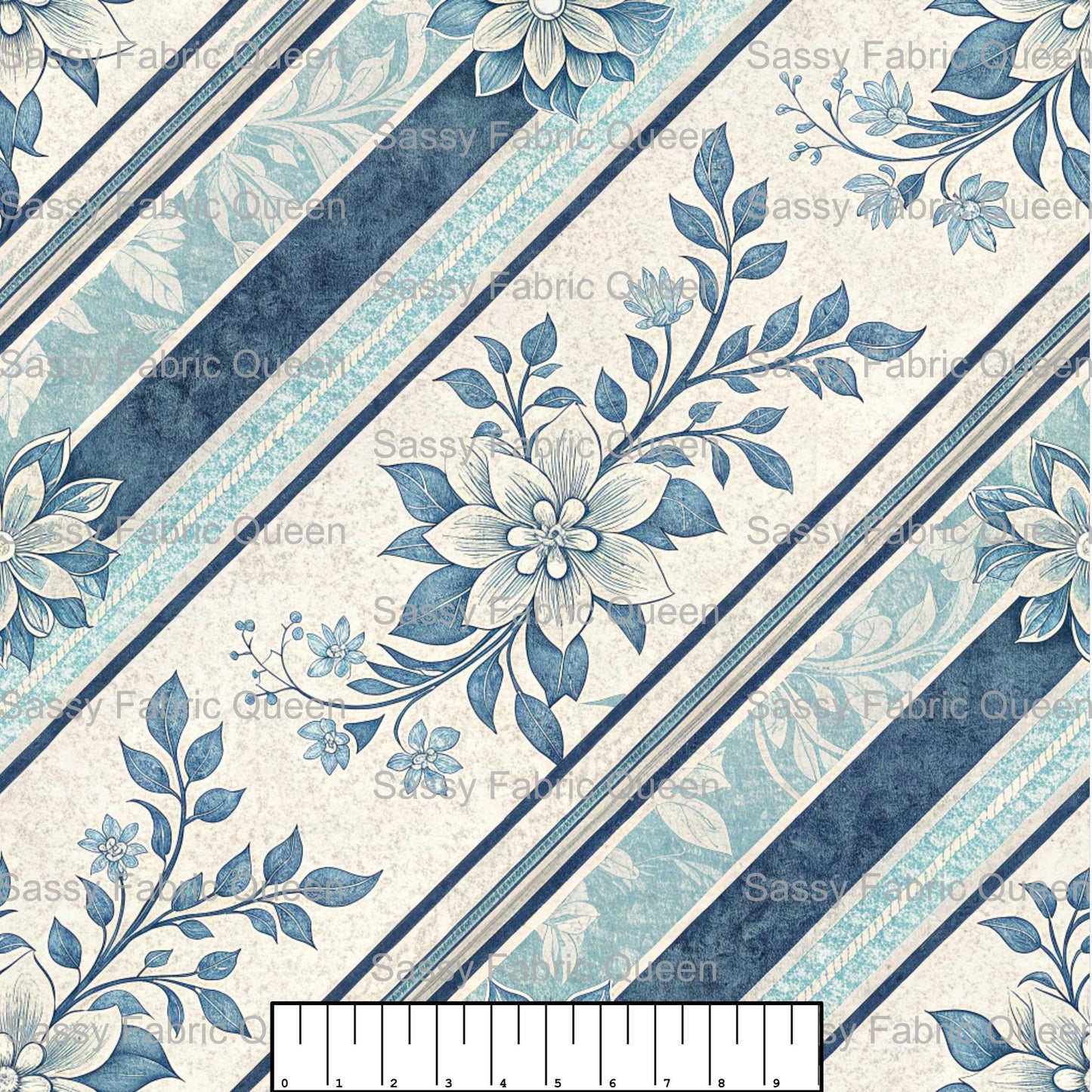Coquette Blue Toile 001