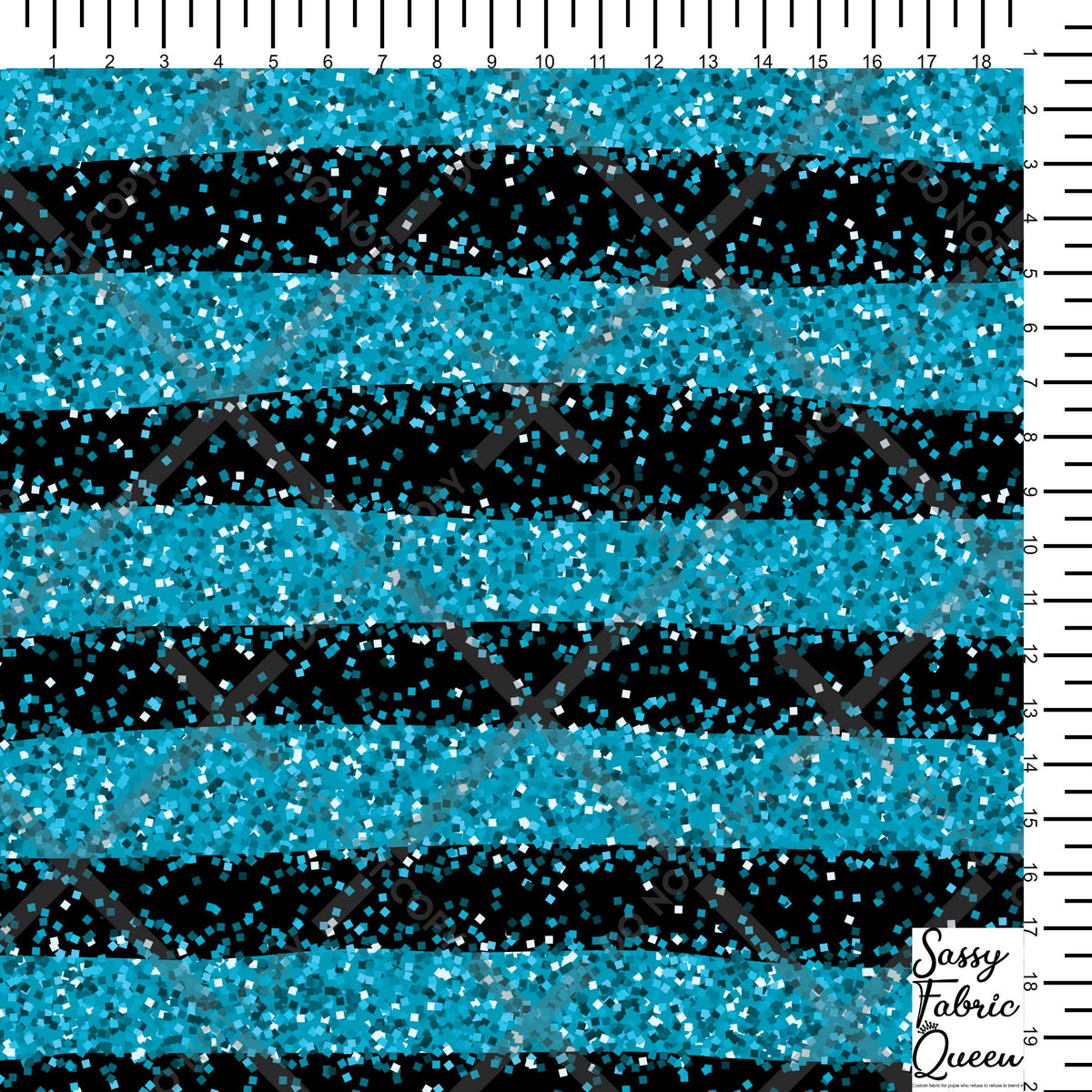 Glitter-look stripe blkblu vertical