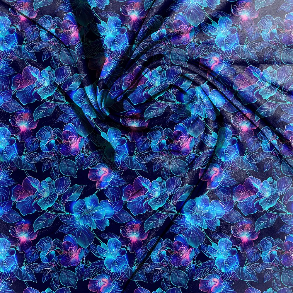 Neon Cyan Blooms 011