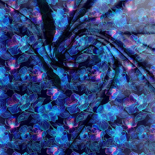 Neon Cyan Blooms 011