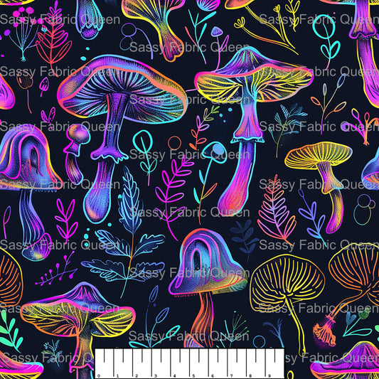 Neon Mushrooms 001