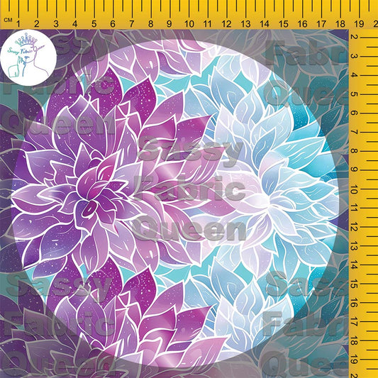 PurCyan Glitter Blooms 009