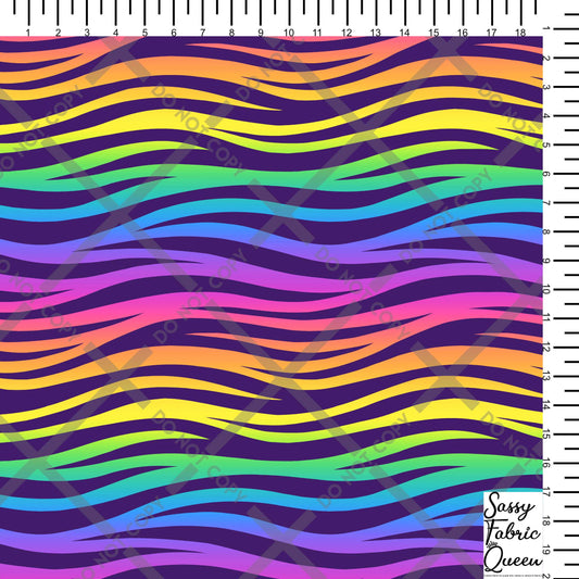 Rainbow Zebra horizontal