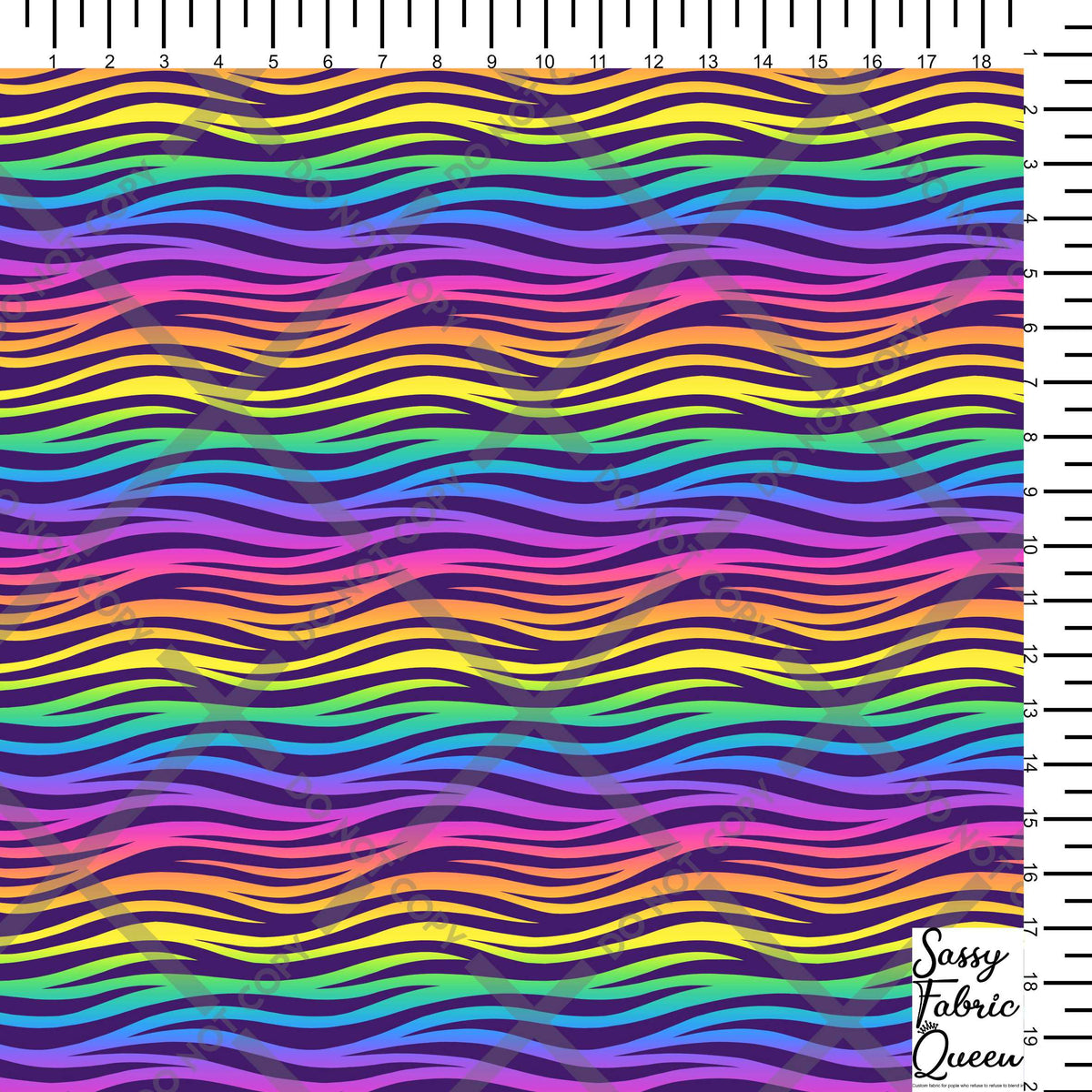 Rainbow Zebra horizontal