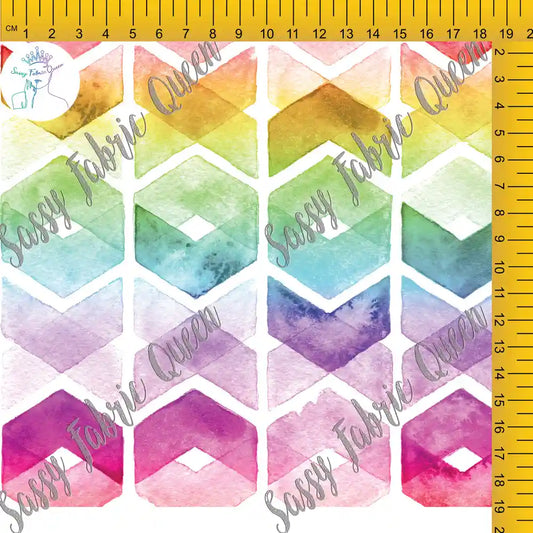 Rainbow Watercolour Diamonds