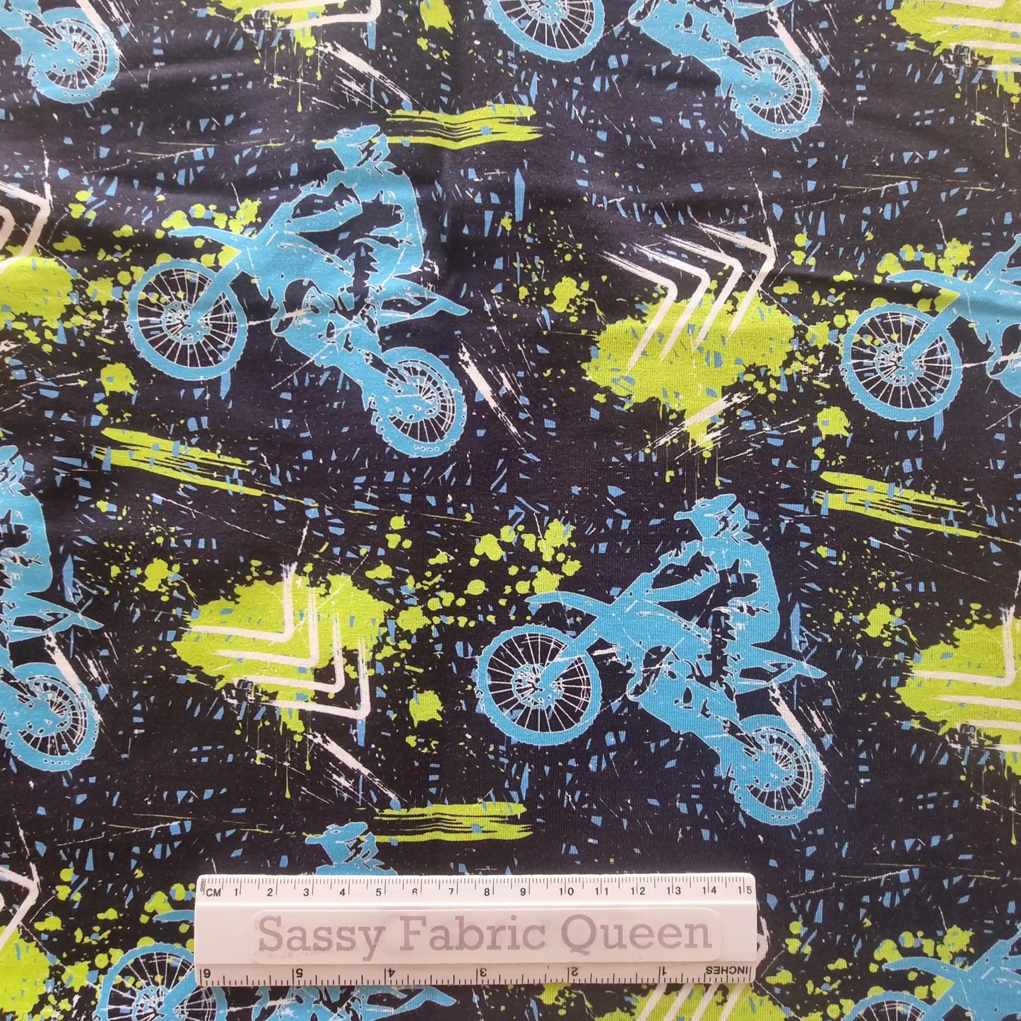 Motocross graffiti – Cotton Lycra 220