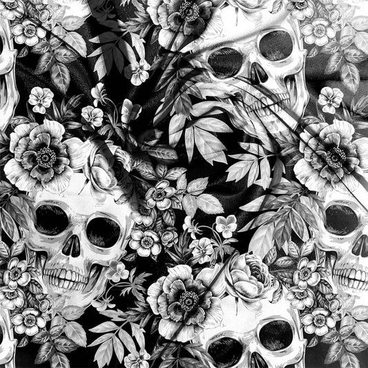 Rose Skulls BLK
