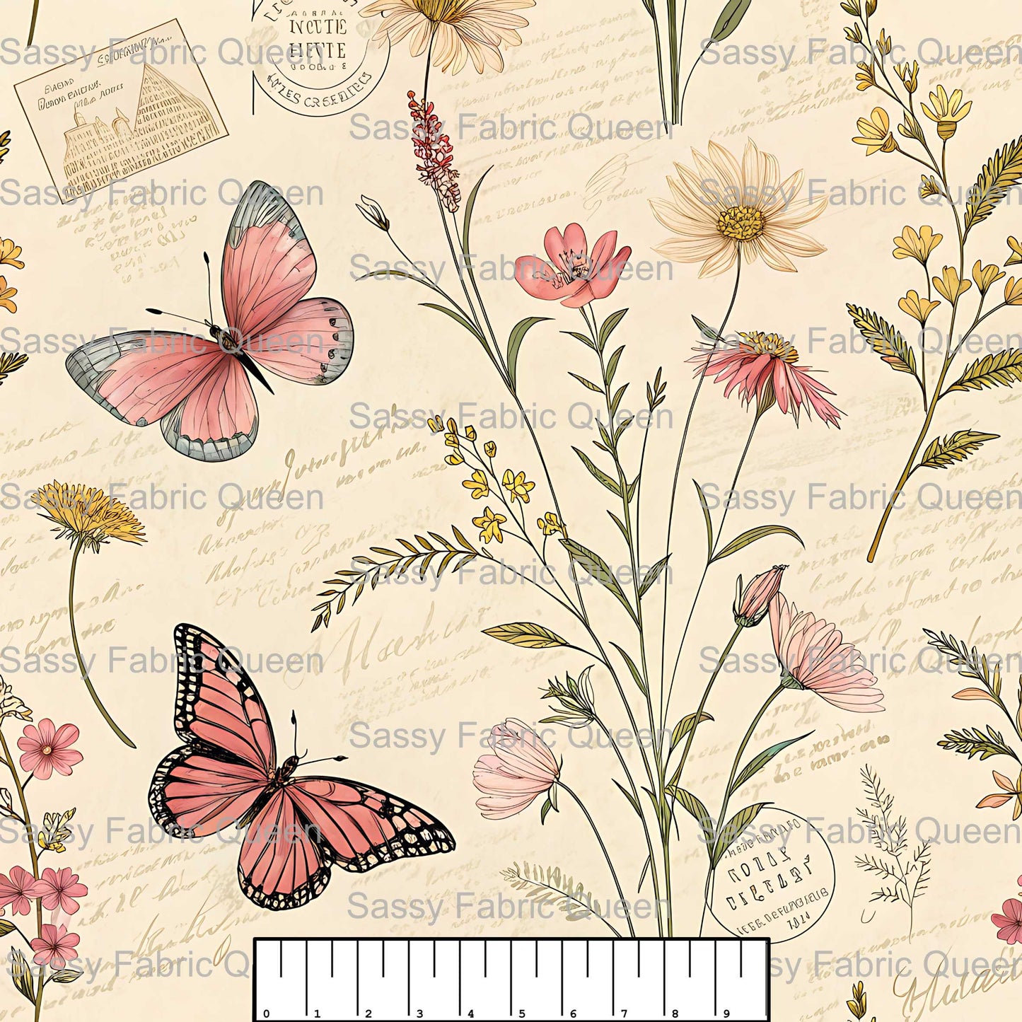 VintageRomanticFloralToile 002