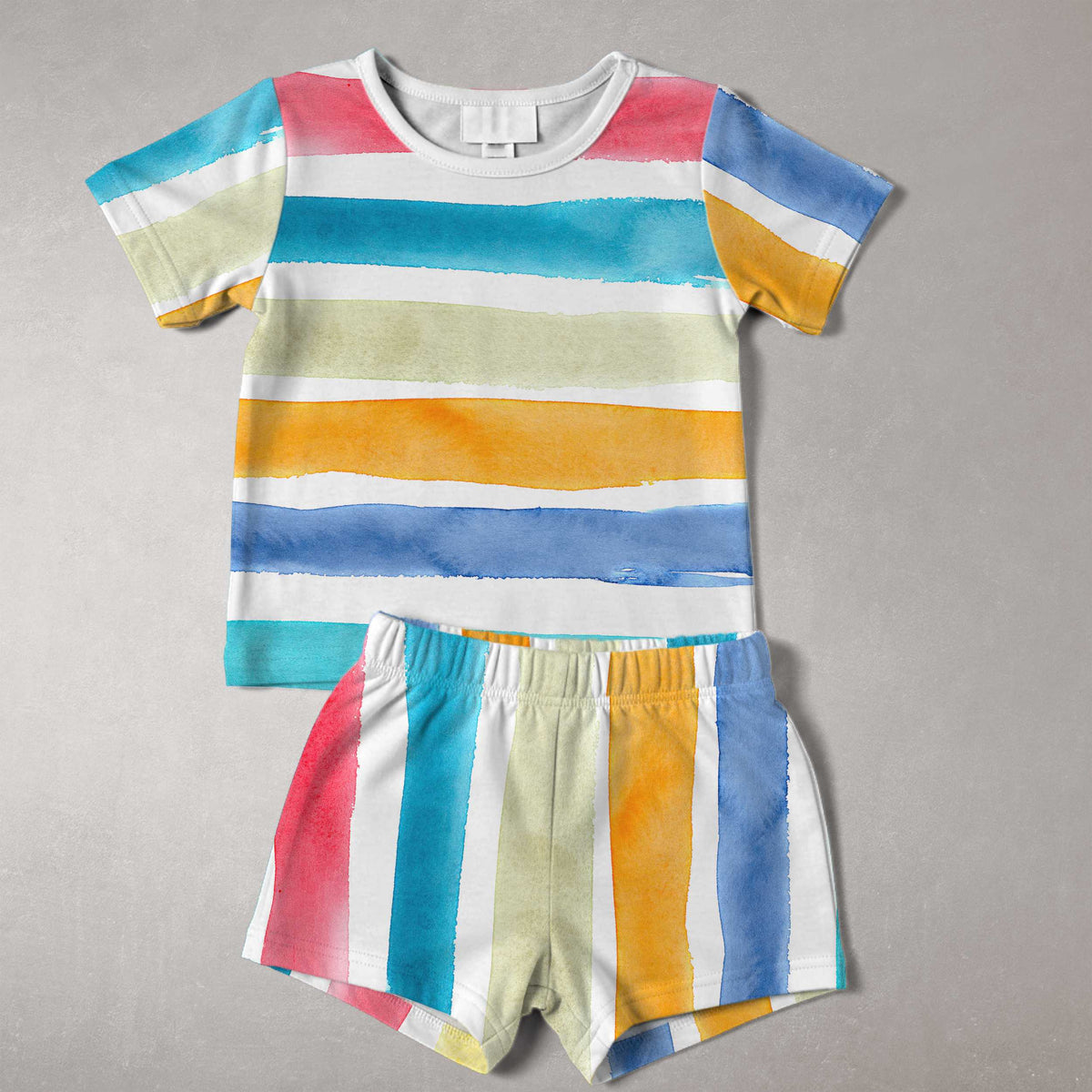 Watercolour Rainbow Stripe horizontal