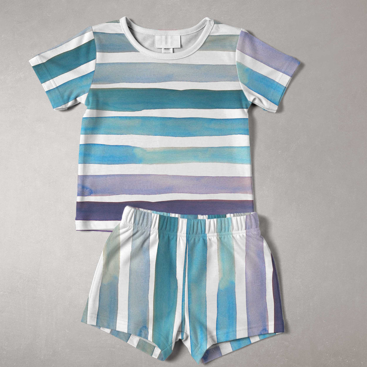 Watercolour Stripe Blupurp vertical