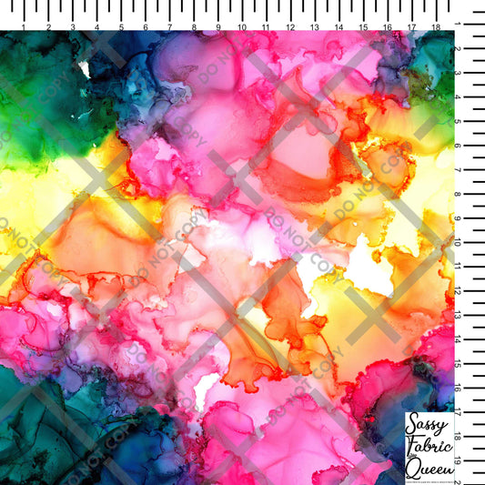 Watercolour Rainbow Green