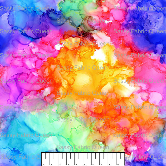 Watercolour Rainbow Orange