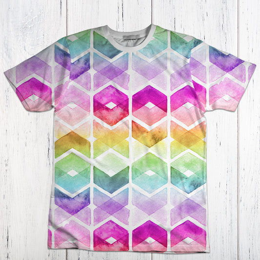 Rainbowwatercolourdiamonds