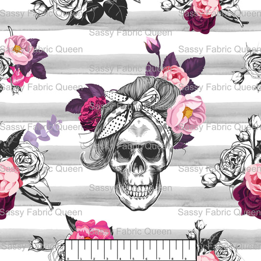 Bandana Rose Skulls