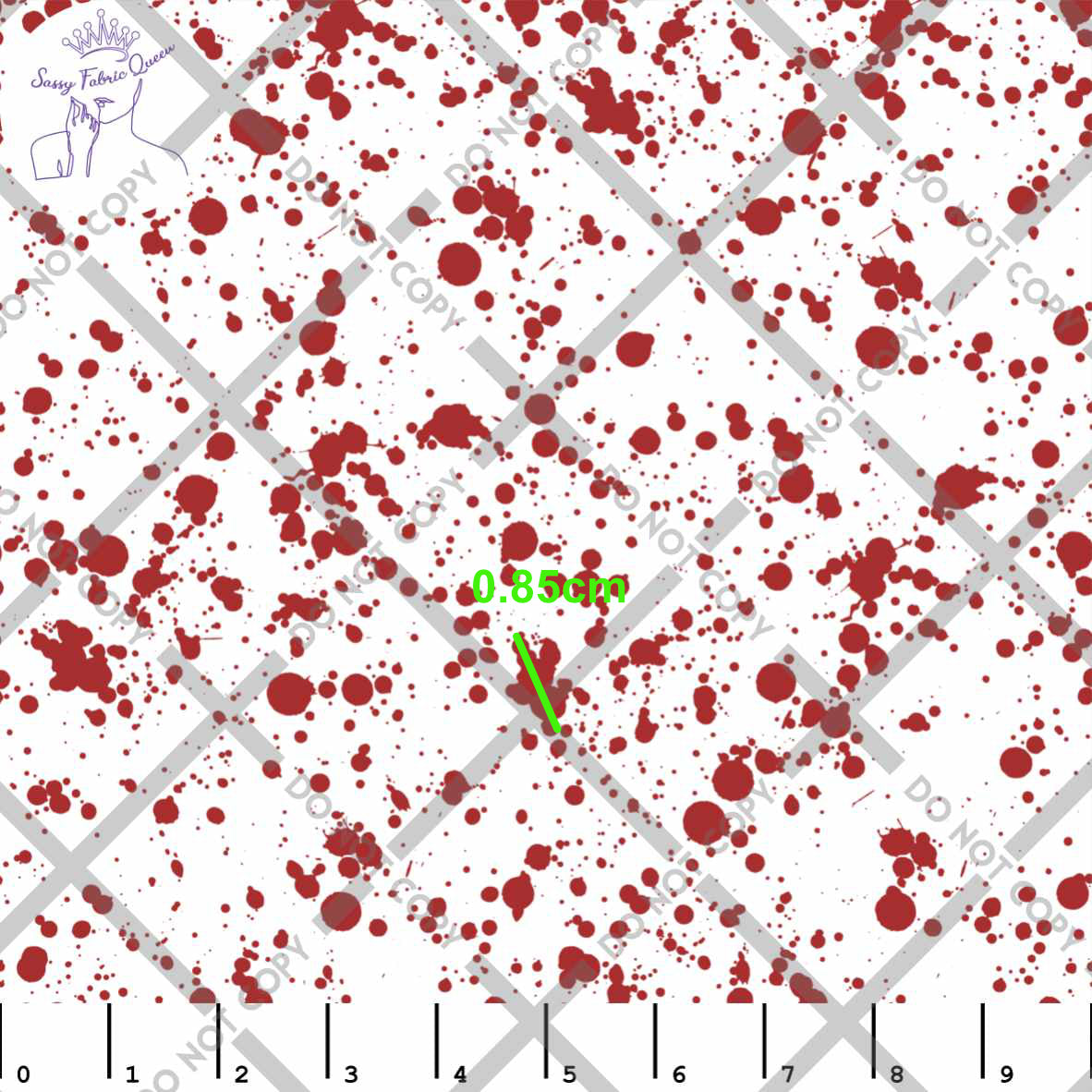 Bloodsplatter on white