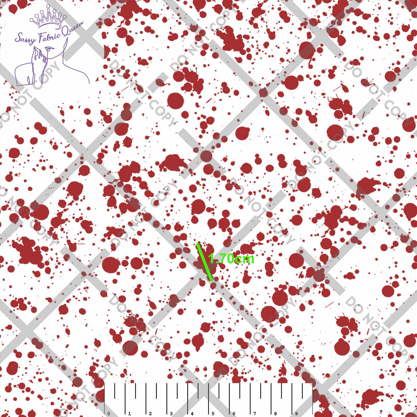 Bloodsplatter on white