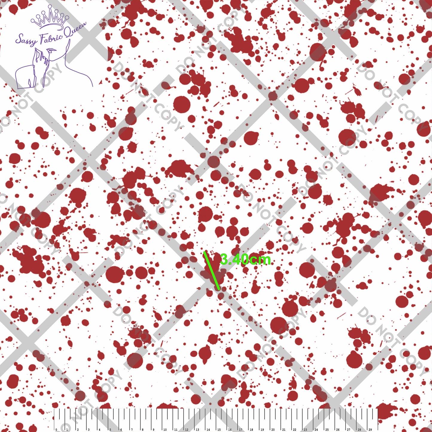 Bloodsplatter on white