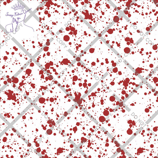 Bloodsplatter on white