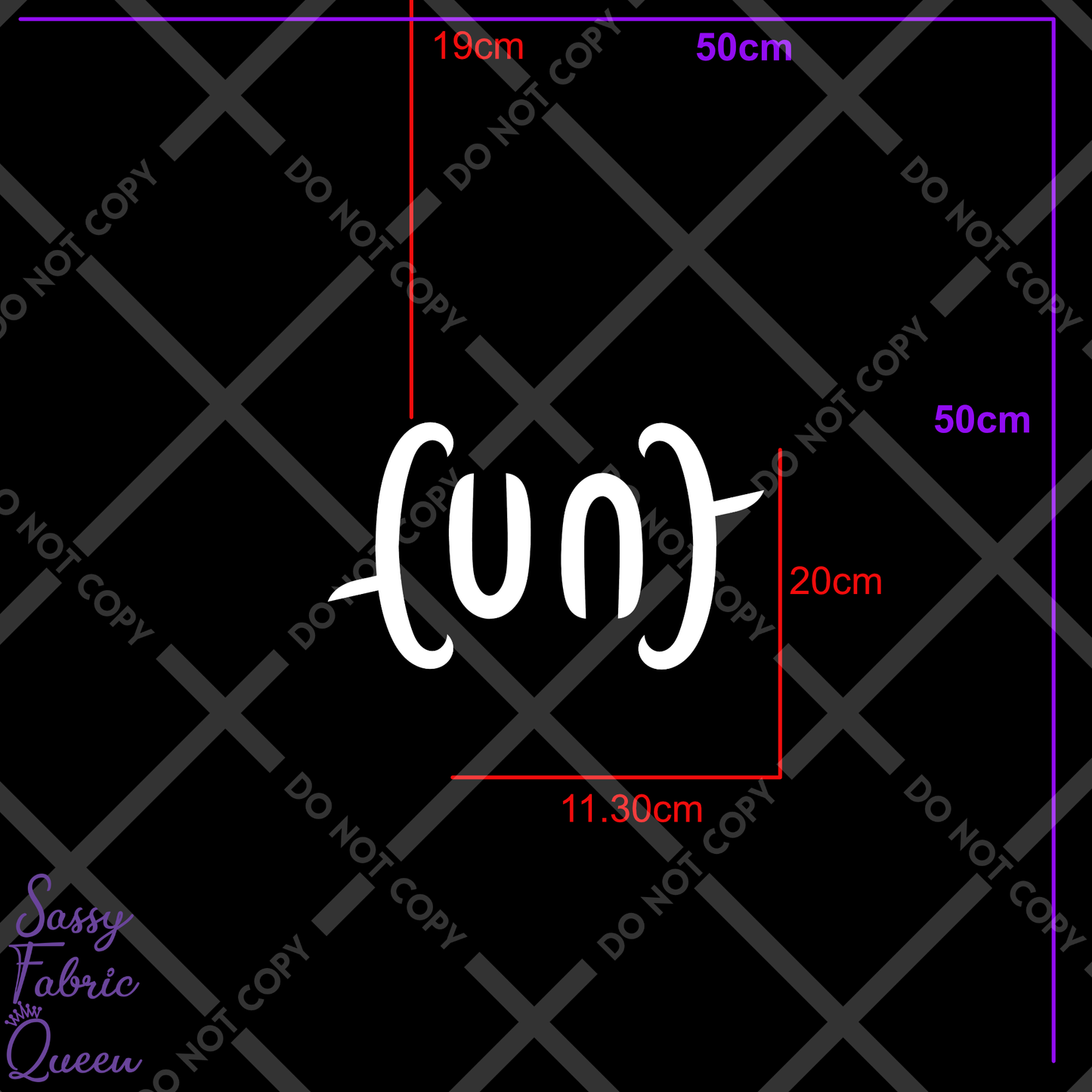 Cunt ambigram wht panel