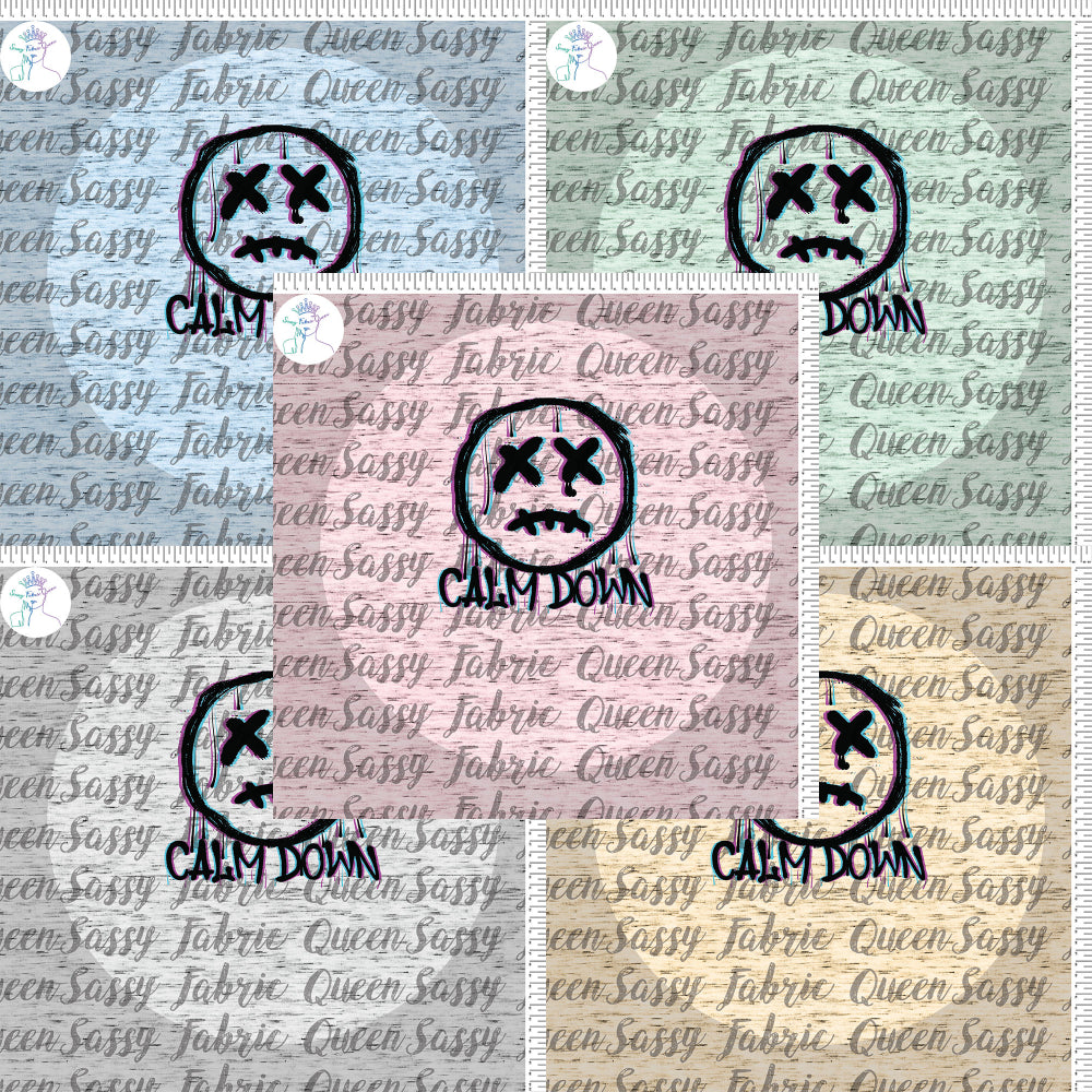 Calm Down Smile blk Panel