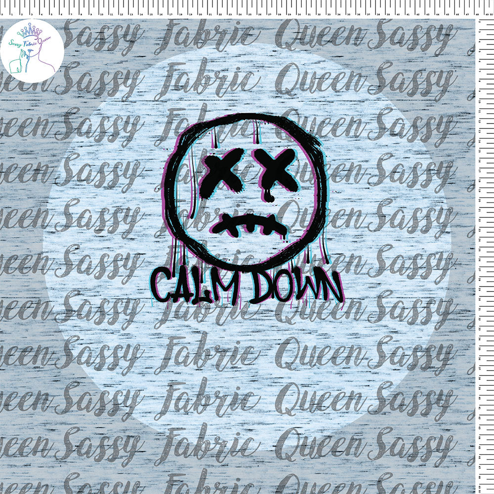 Calm Down Smile blk Panel