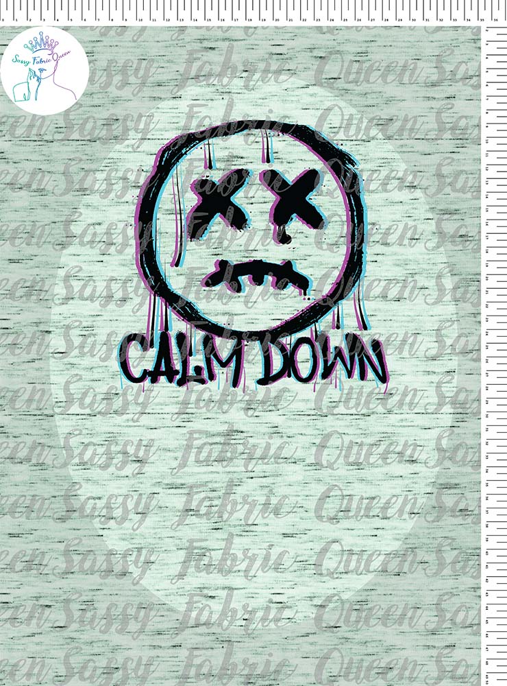 Calm Down Smile blk Panel