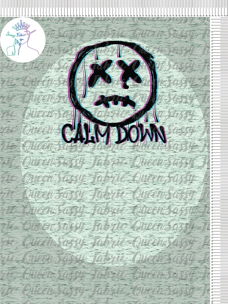 Calm Down Smile blk Panel