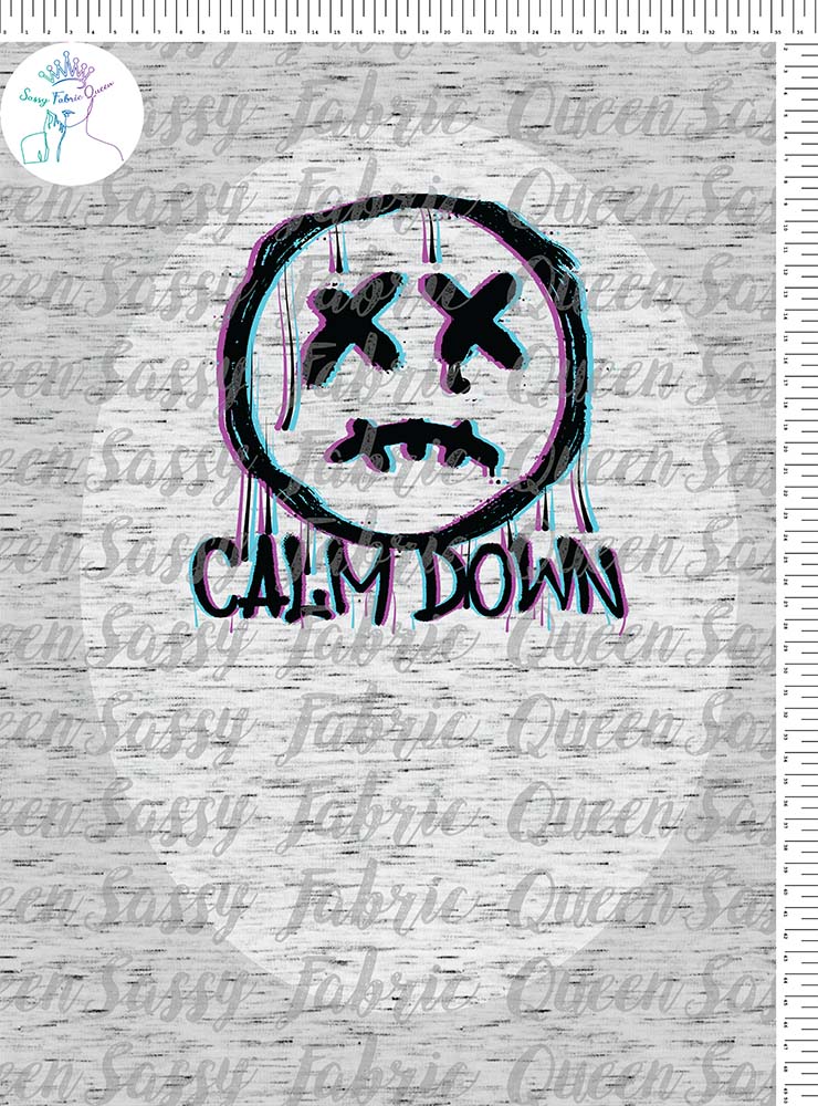 Calm Down Smile blk Panel