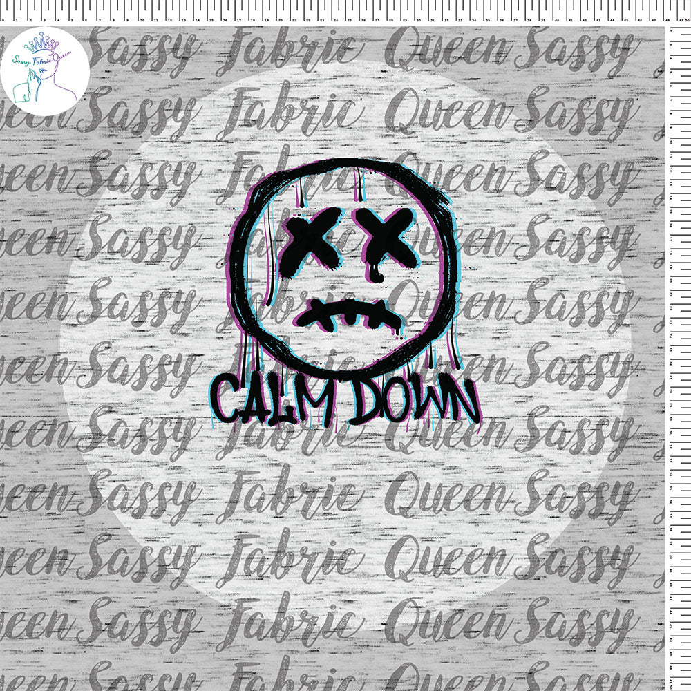 Calm Down Smile blk Panel