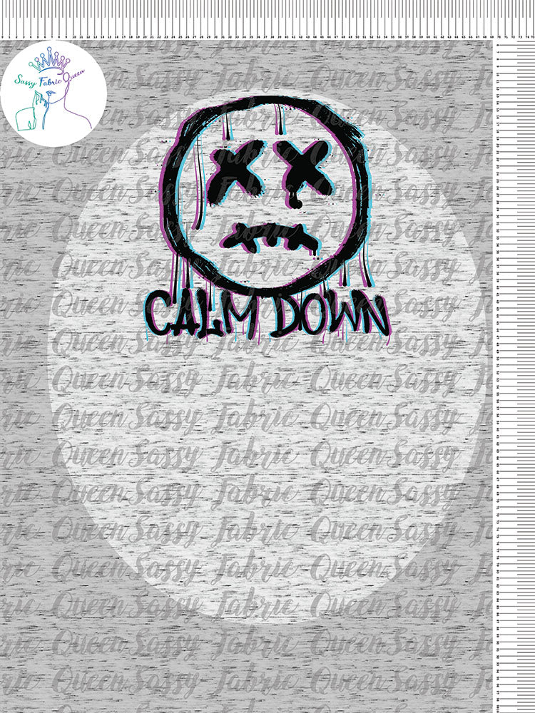 Calm Down Smile blk Panel