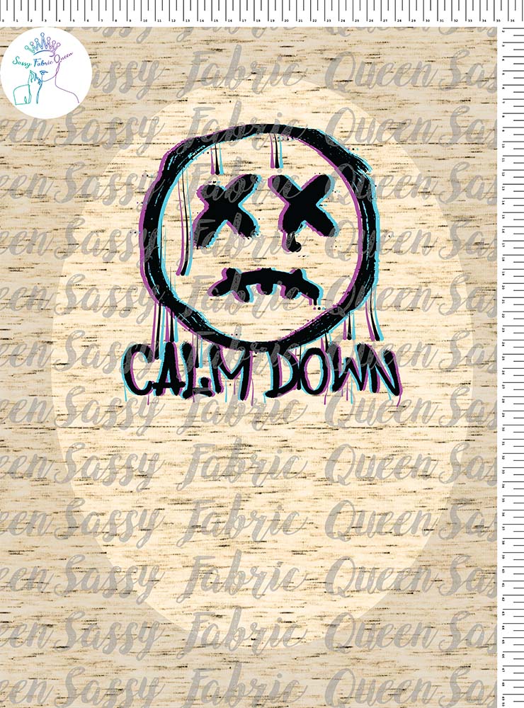 Calm Down Smile blk Panel