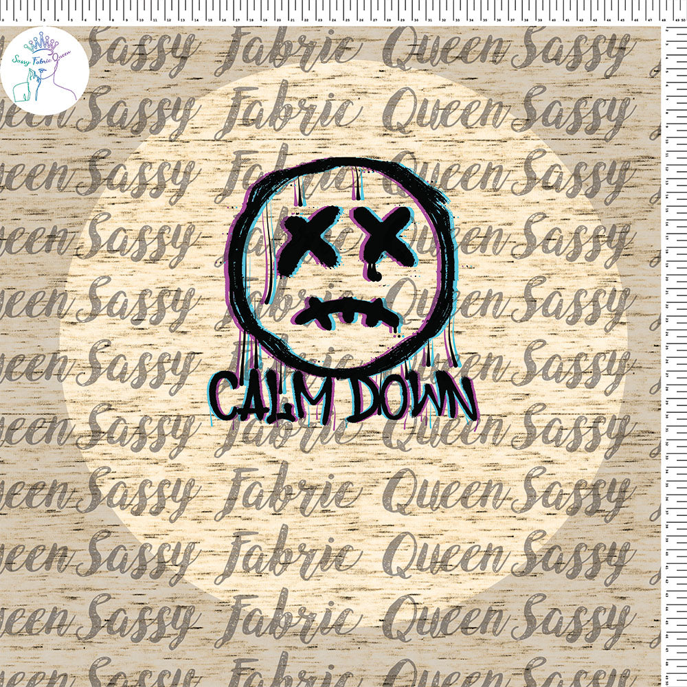 Calm Down Smile blk Panel