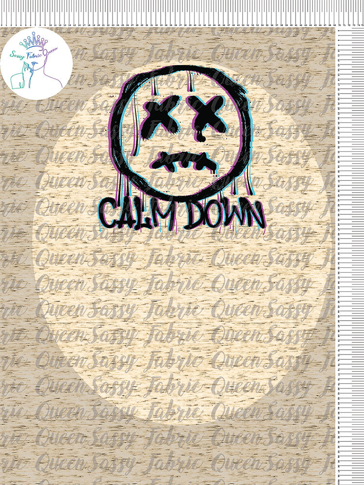 Calm Down Smile blk Panel