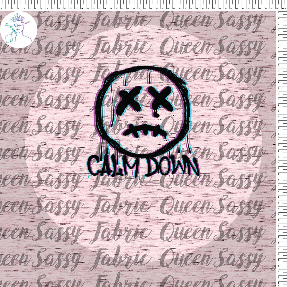 Calm Down Smile blk Panel