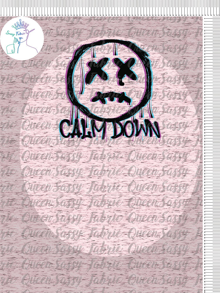 Calm Down Smile blk Panel