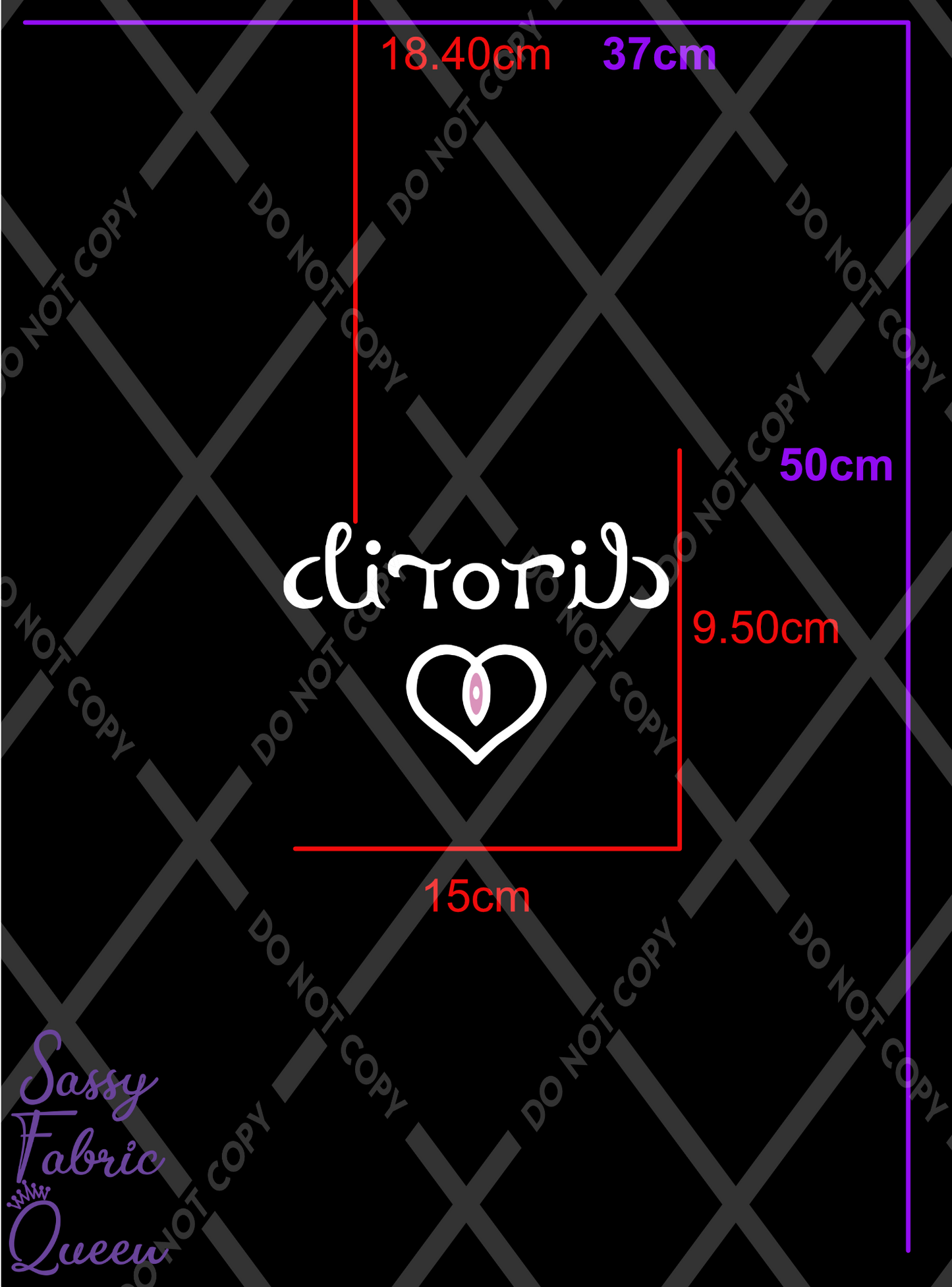 Clitoris ambigram wht panel