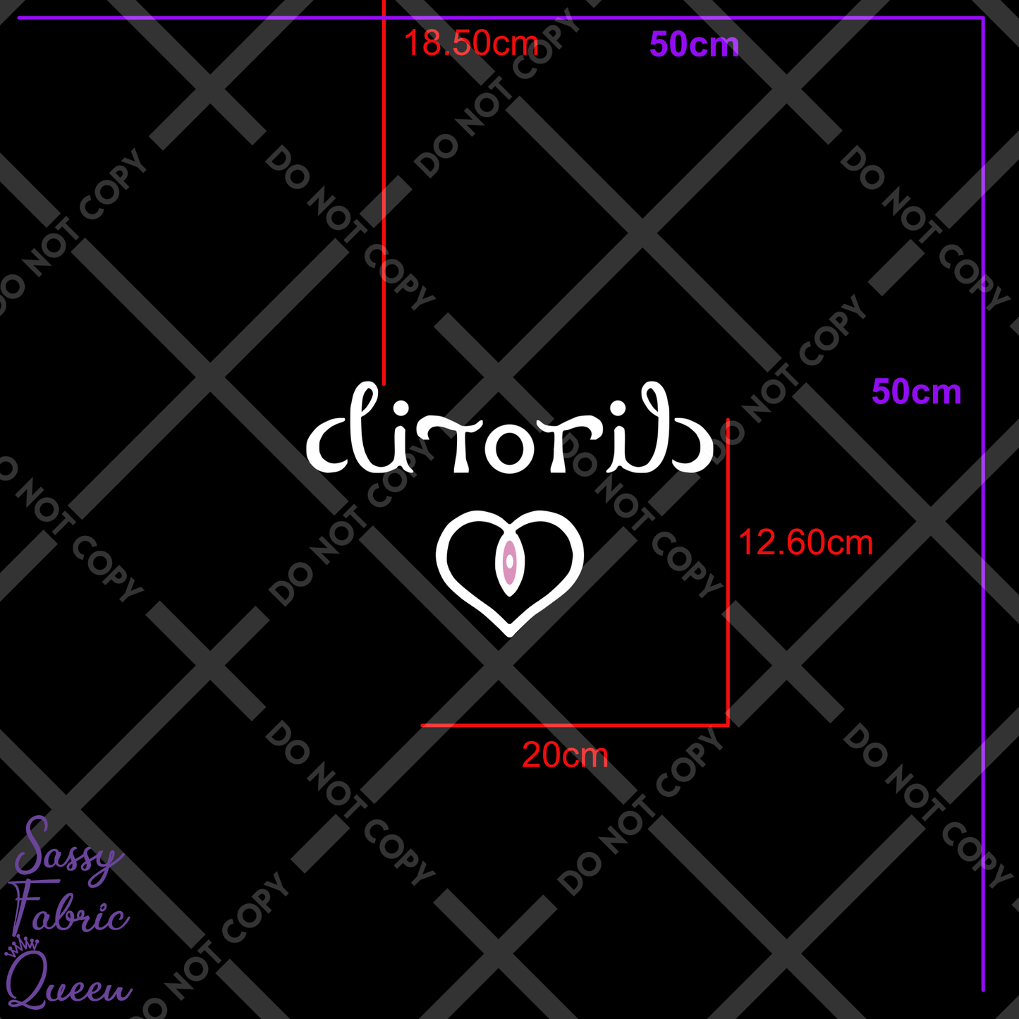 Clitoris ambigram wht panel