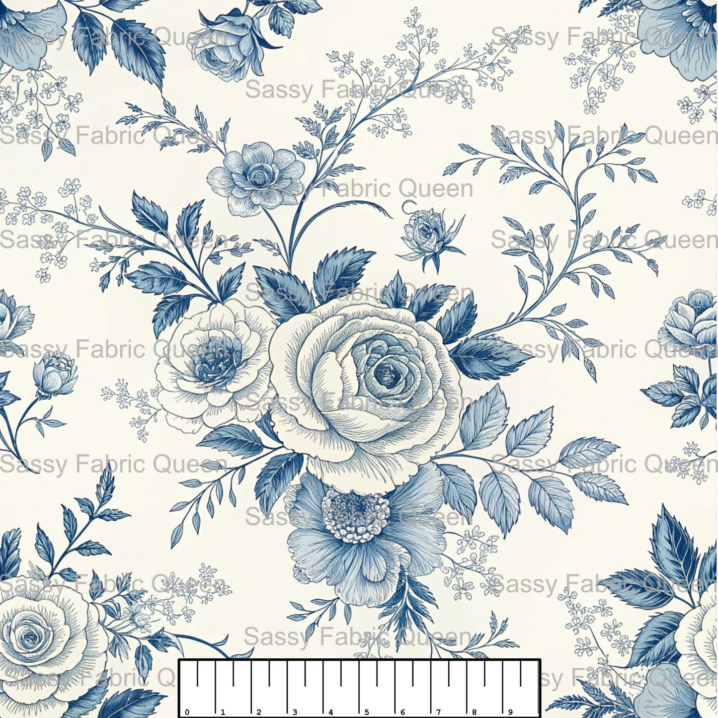 Coquette Blue Toile 003