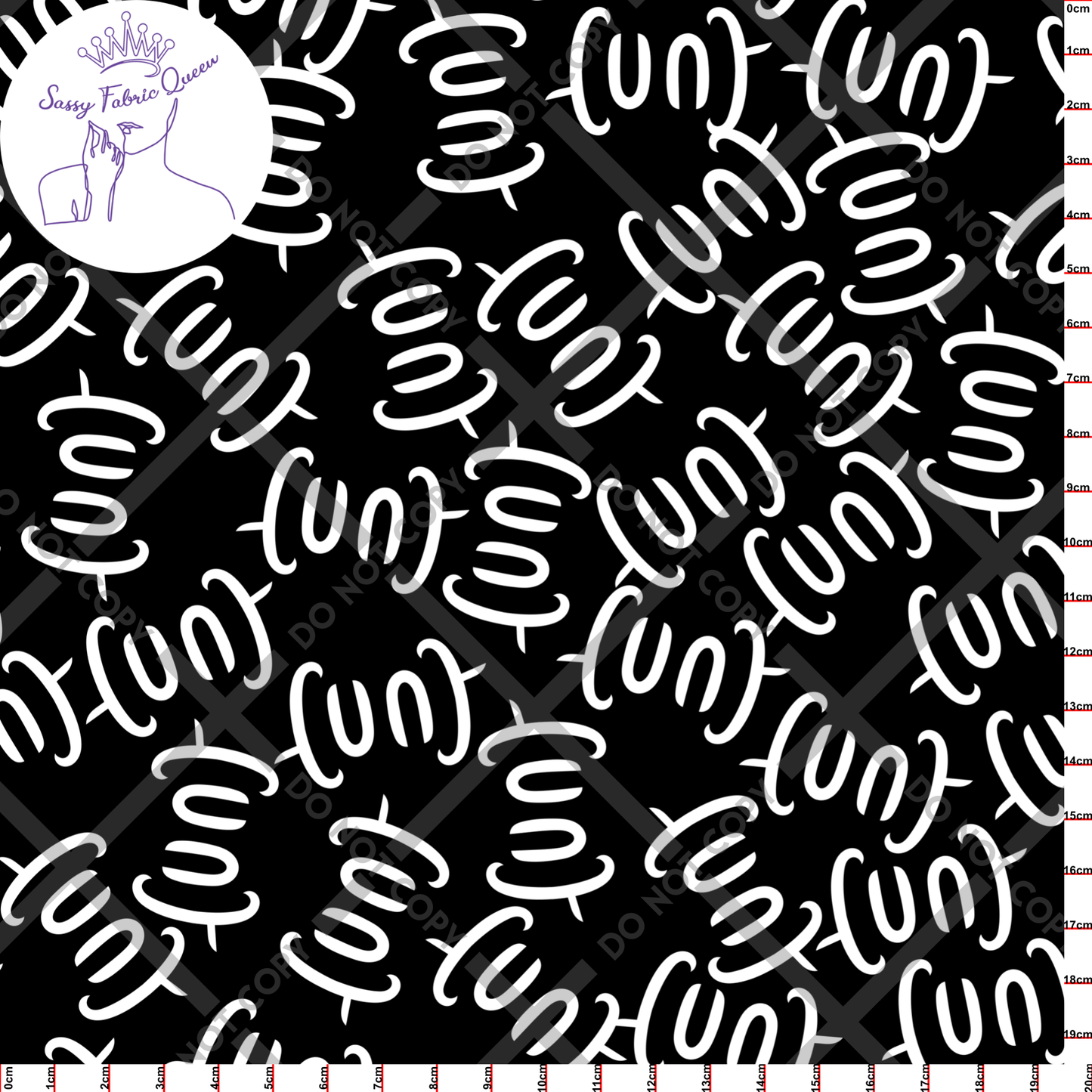Cunt Ambigram print wht