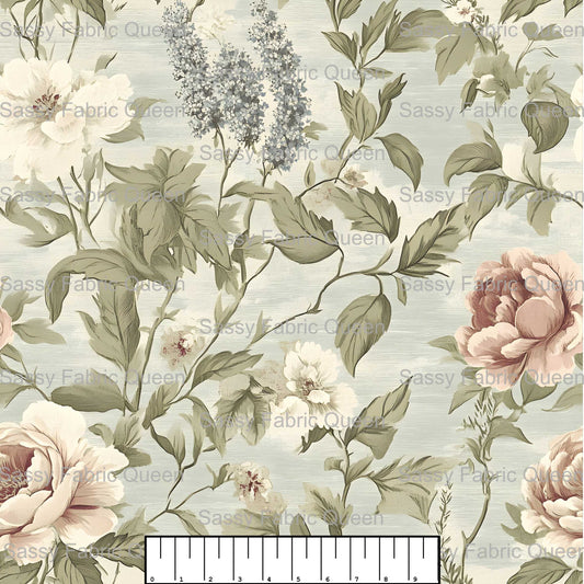 Cute VintageBeige Floral 001