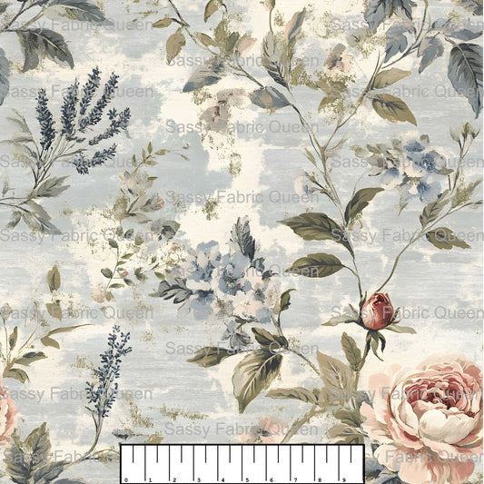 Cute VintageBeige Floral 002