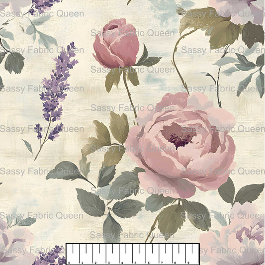 Cute VintageBeige Floral 007
