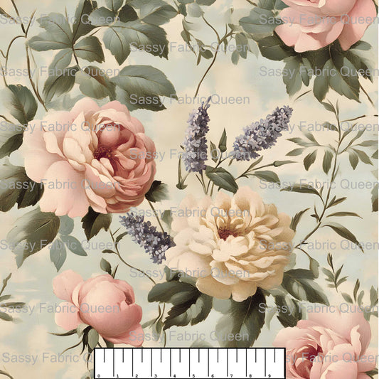 Cute VintageBeige Florall 008