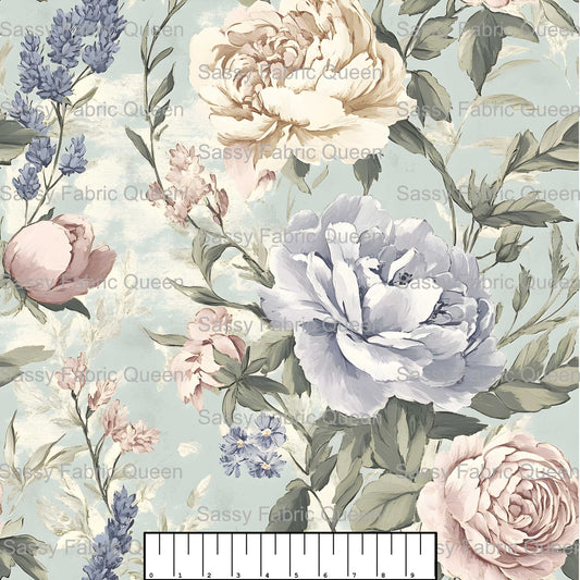 Cute VintageBeige Floral 009