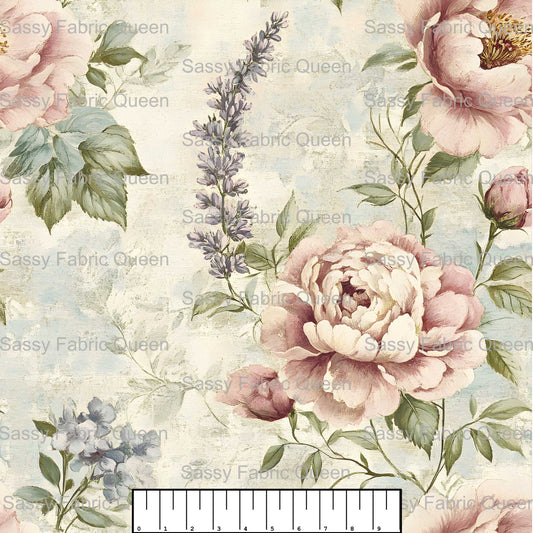 Cute VintageBeige Floral 010