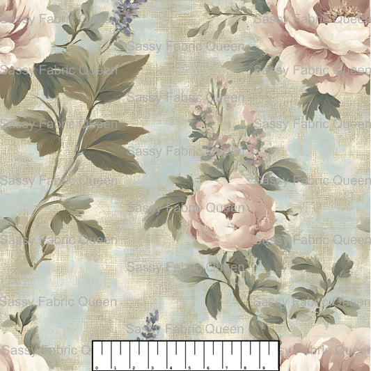 Cute VintageBeige Floral 012