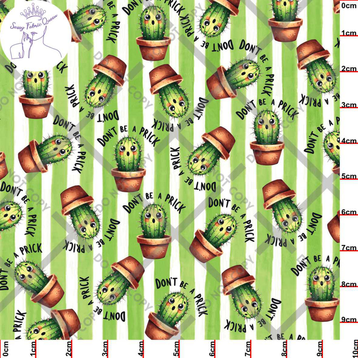 Don't be a Prick print