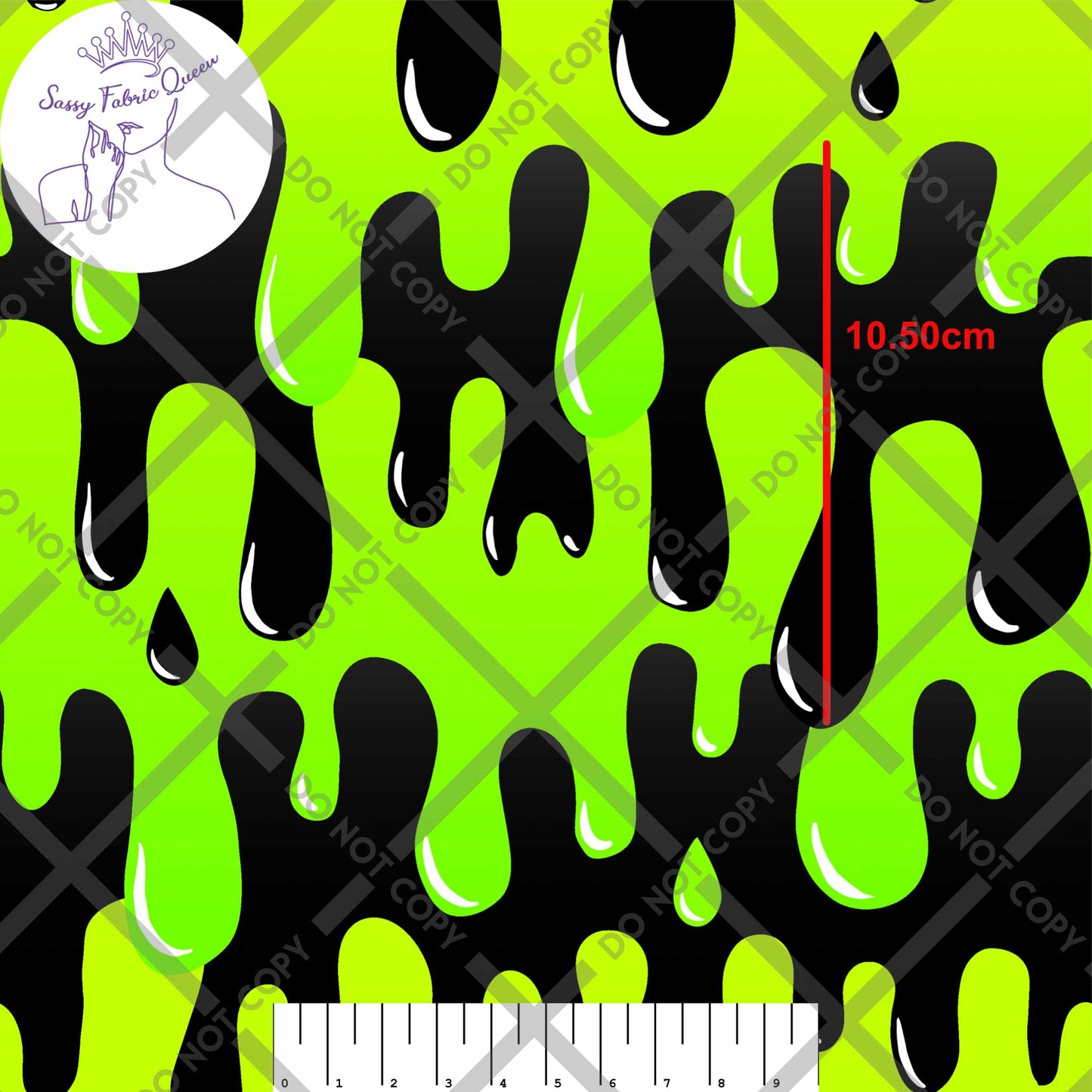 Drippy black green